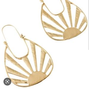 ISO anthropologie gold sunrise cut out earrings